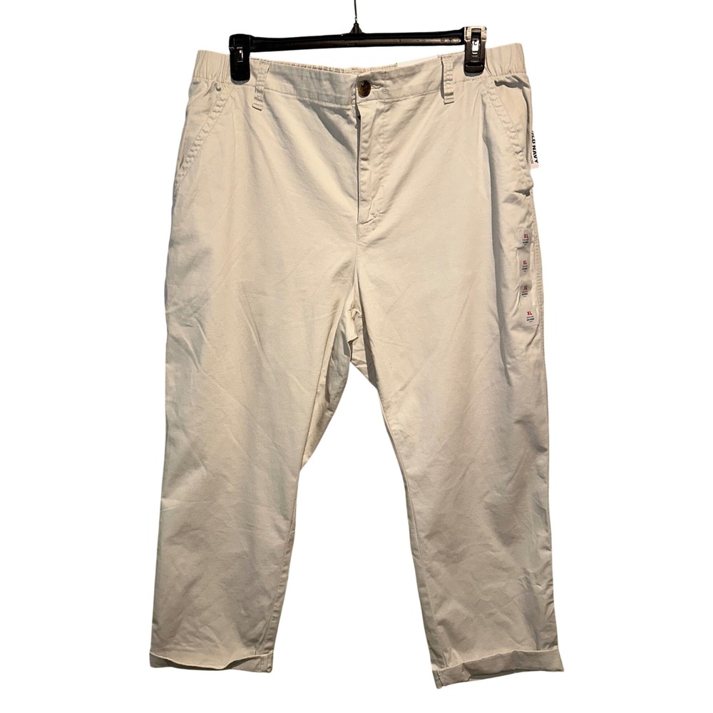 Old Navy High Rise OG Chino Ankle Pants Beige Khaki XL New With Tags